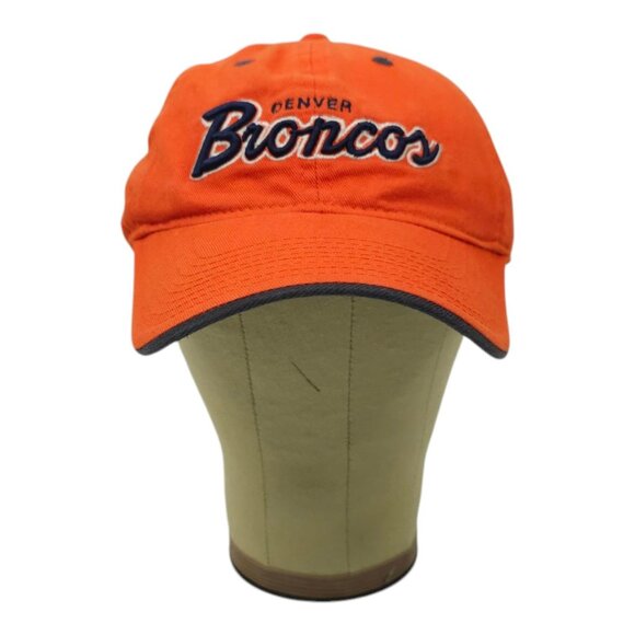 Denver Broncos Adjustable Cap NFL Trucker Baseball Hat On Field Reebok Orange - Picture 10 of 14